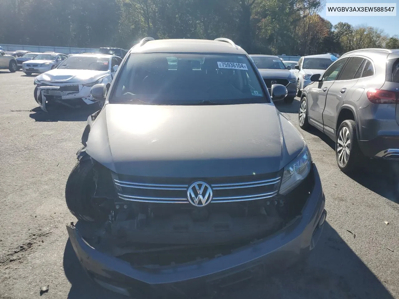 2014 Volkswagen Tiguan S VIN: WVGBV3AX3EW588547 Lot: 75936104