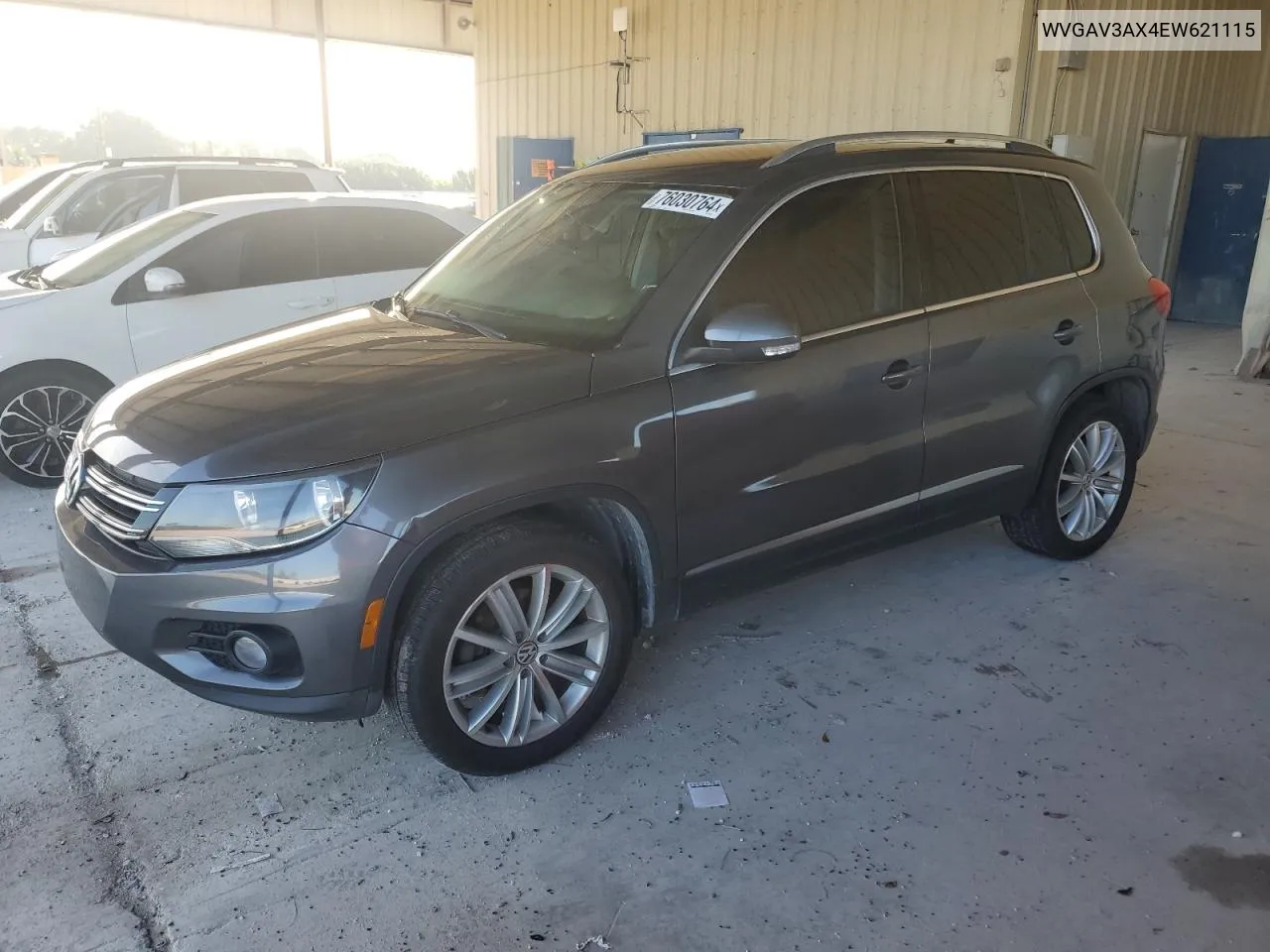 2014 Volkswagen Tiguan S VIN: WVGAV3AX4EW621115 Lot: 76030764