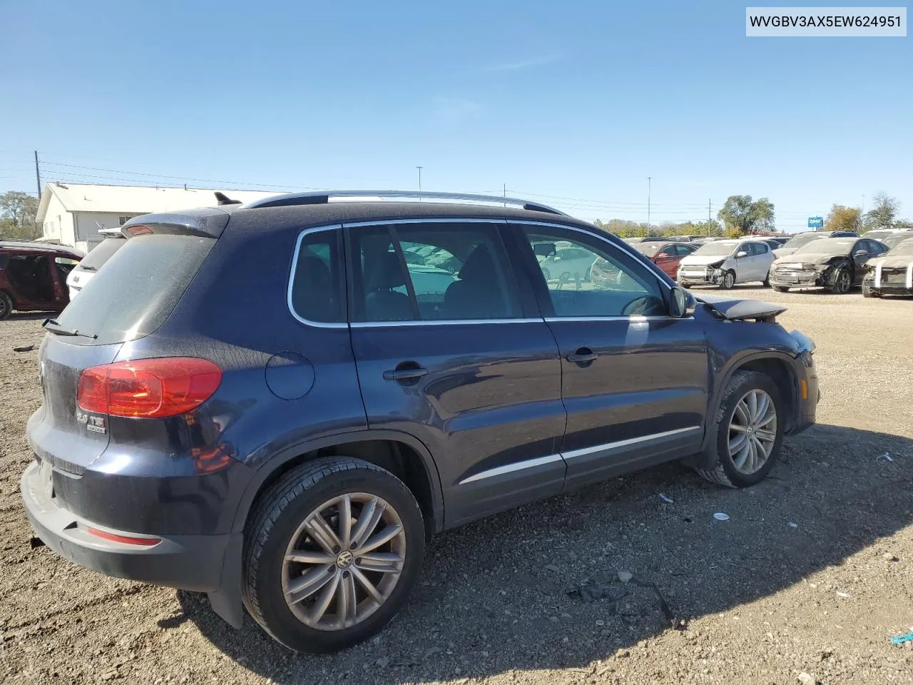 2014 Volkswagen Tiguan S VIN: WVGBV3AX5EW624951 Lot: 76340634