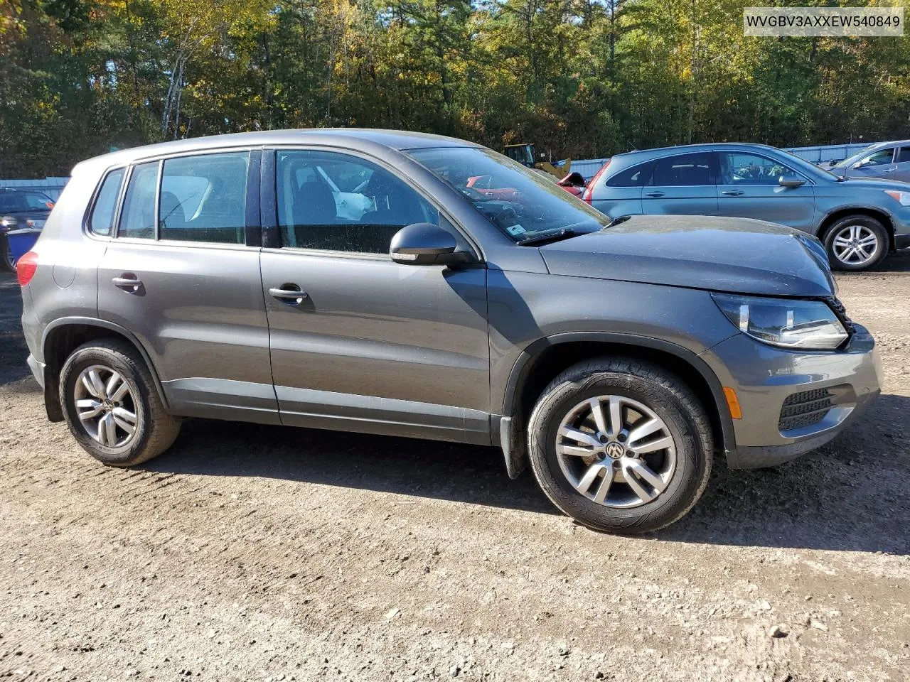 2014 Volkswagen Tiguan S VIN: WVGBV3AXXEW540849 Lot: 76561174