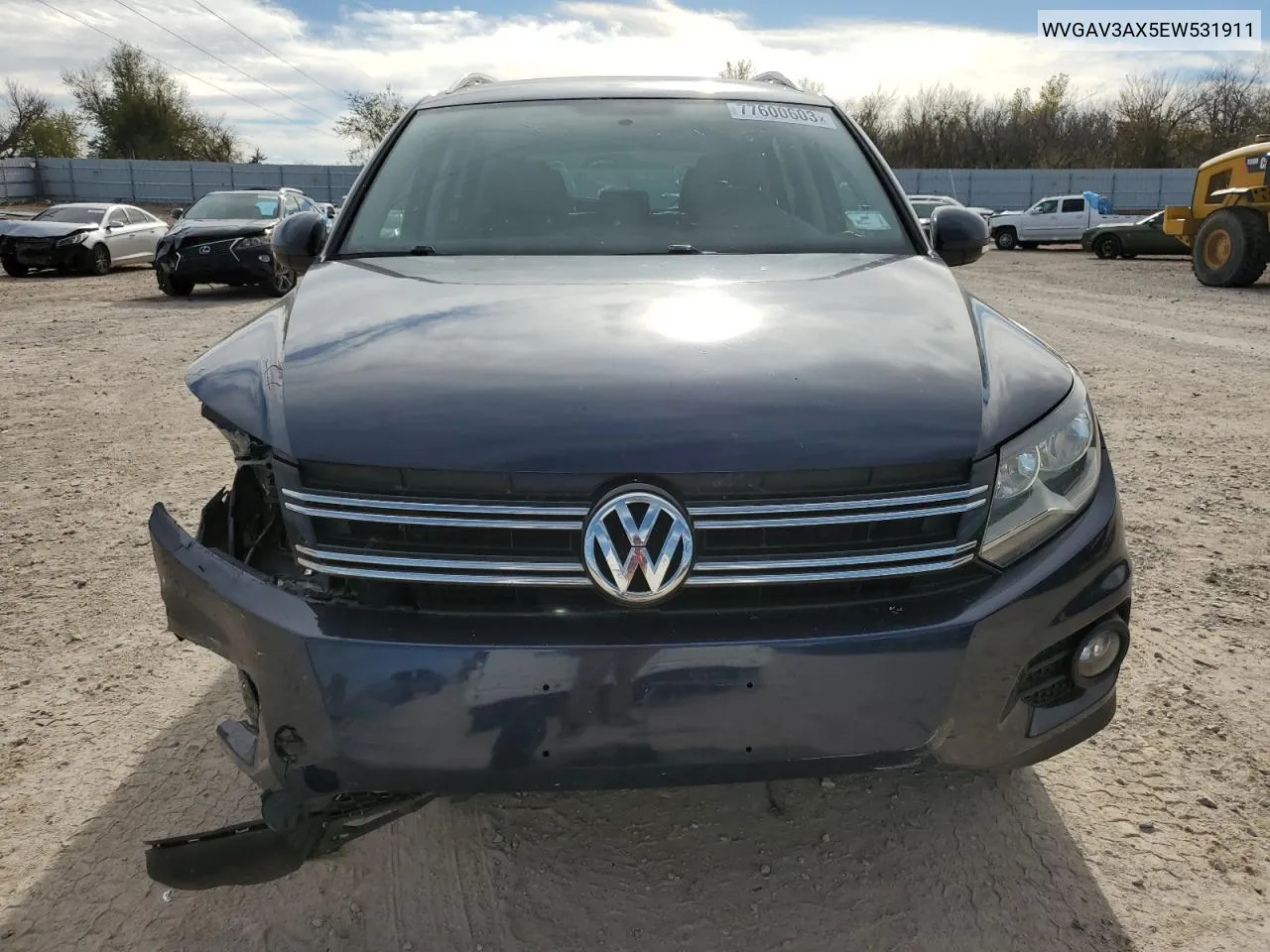 2014 Volkswagen Tiguan S VIN: WVGAV3AX5EW531911 Lot: 77600603