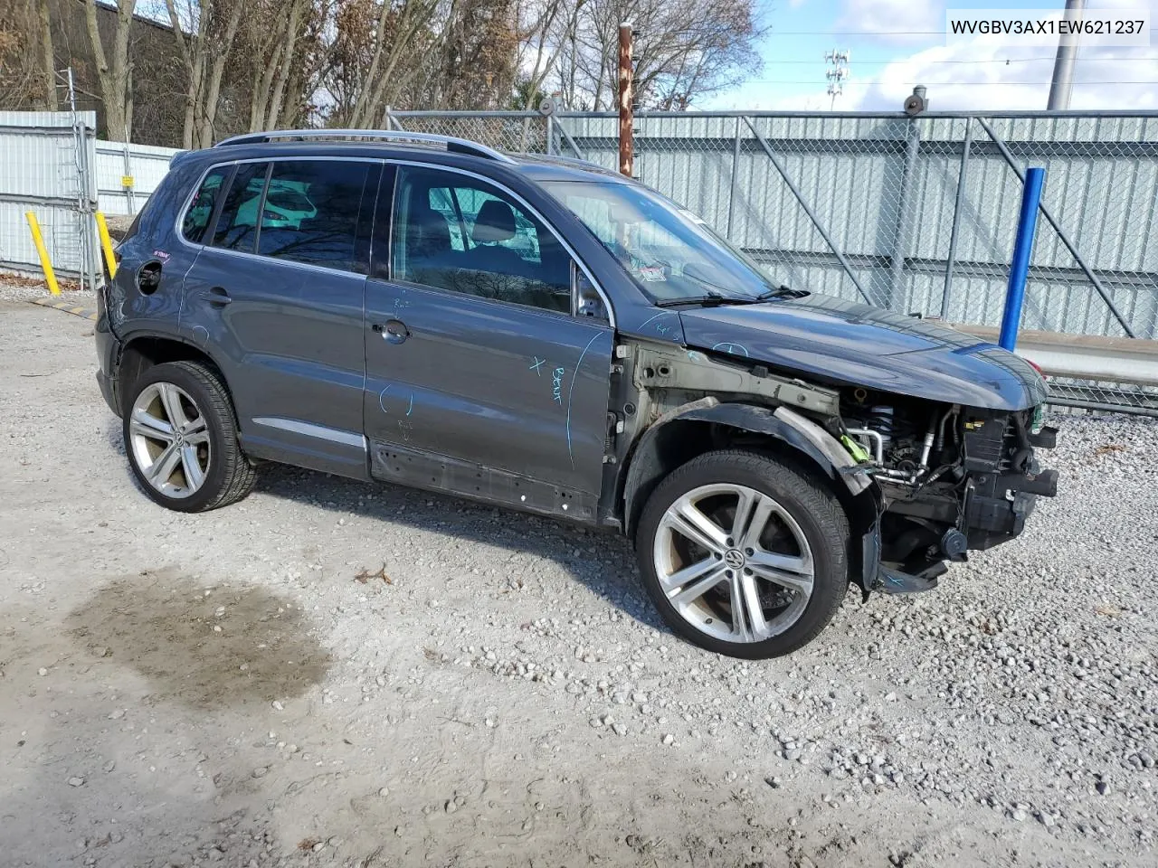 2014 Volkswagen Tiguan S VIN: WVGBV3AX1EW621237 Lot: 78538924