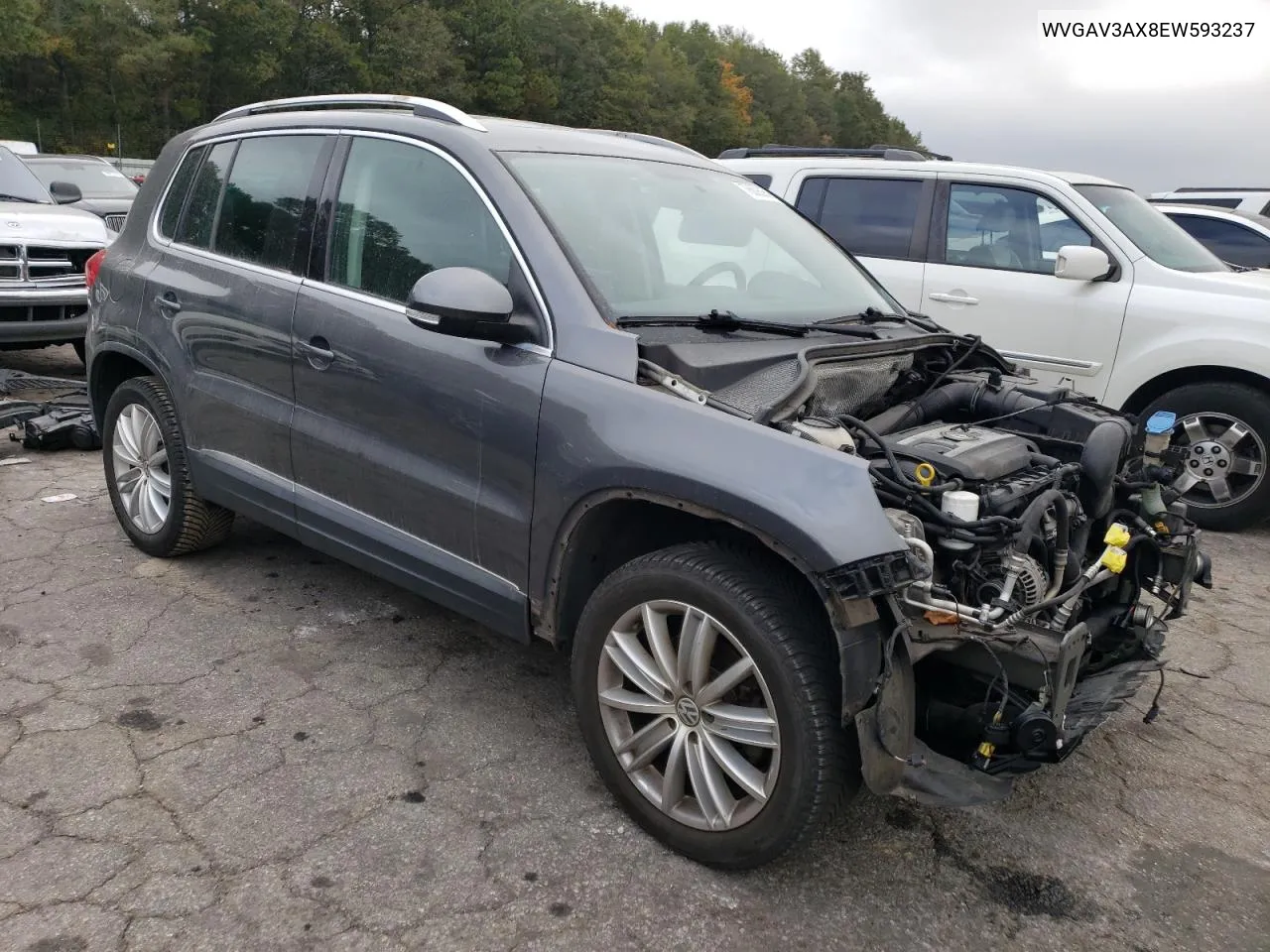 2014 Volkswagen Tiguan S VIN: WVGAV3AX8EW593237 Lot: 78698954