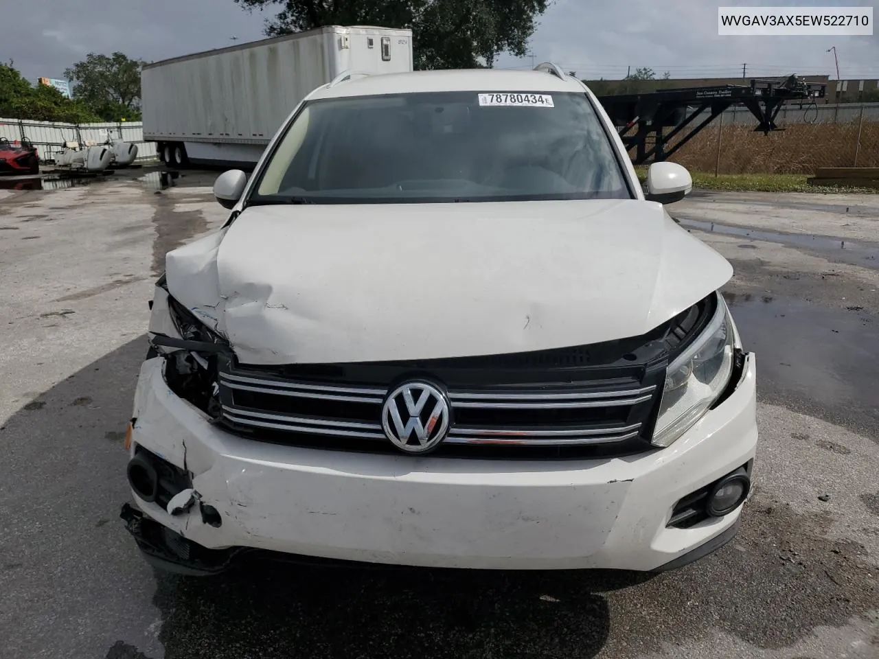 2014 Volkswagen Tiguan S VIN: WVGAV3AX5EW522710 Lot: 78780434