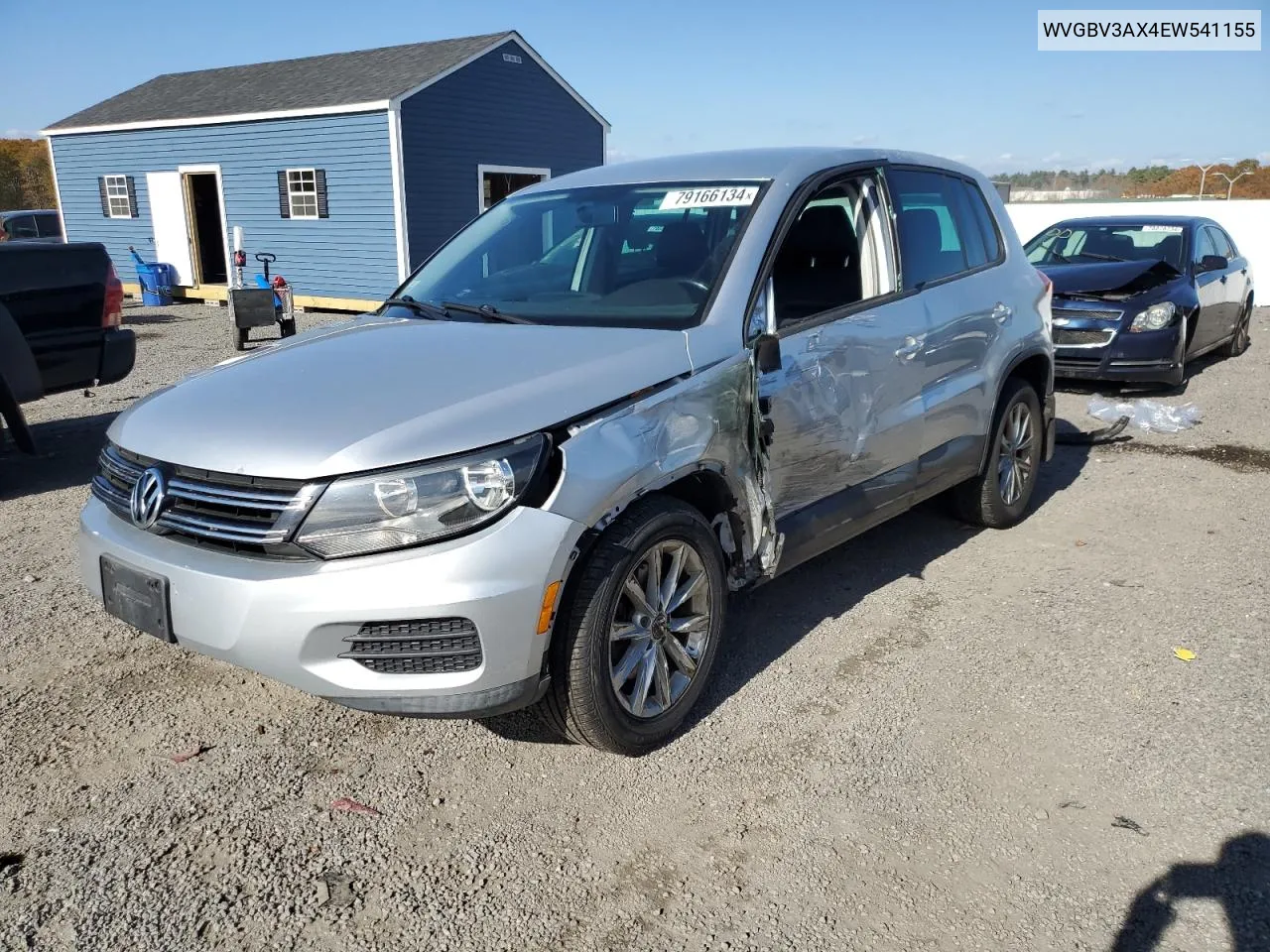 2014 Volkswagen Tiguan S VIN: WVGBV3AX4EW541155 Lot: 79166134