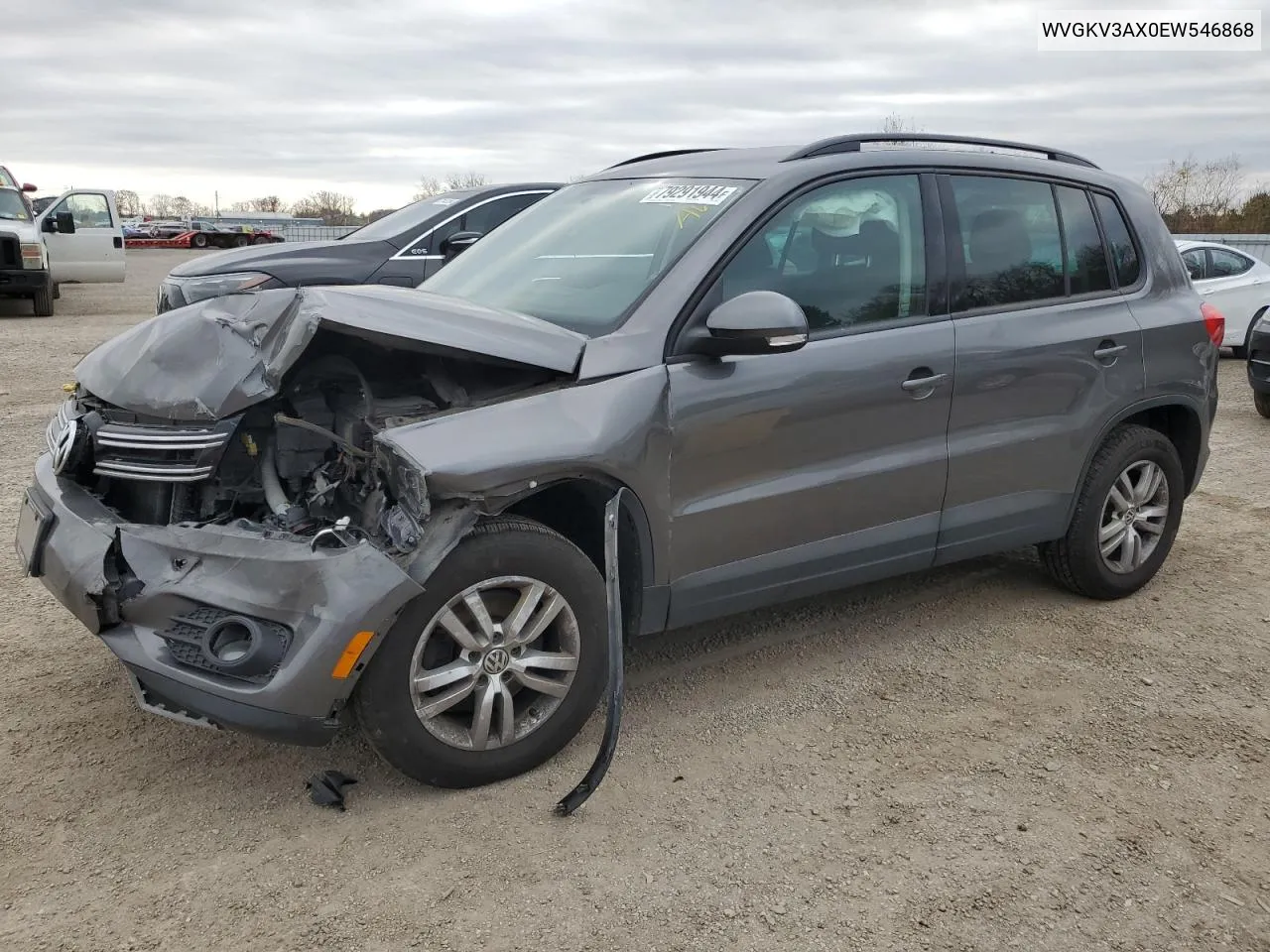 2014 Volkswagen Tiguan S VIN: WVGKV3AX0EW546868 Lot: 79291944