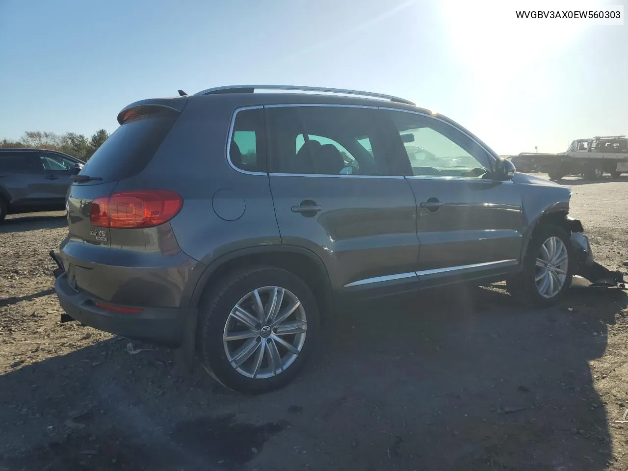 2014 Volkswagen Tiguan S VIN: WVGBV3AX0EW560303 Lot: 79897744