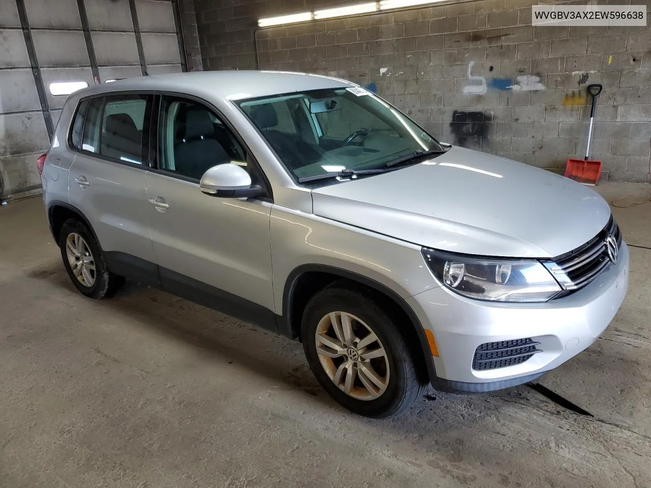 2014 Volkswagen Tiguan S VIN: WVGBV3AX2EW596638 Lot: 80443964