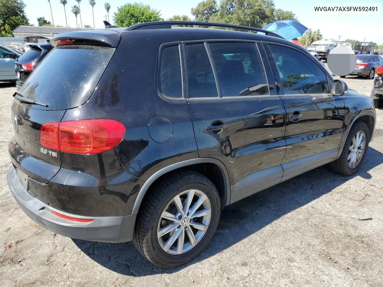 2015 Volkswagen Tiguan S VIN: WVGAV7AX5FW592491 Lot: 61661994