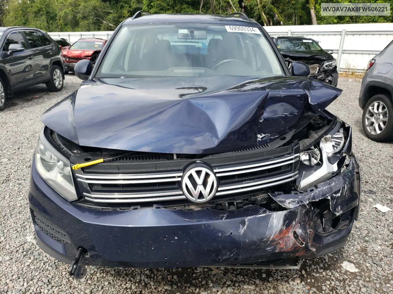 2015 Volkswagen Tiguan S VIN: WVGAV7AX8FW506221 Lot: 69900334