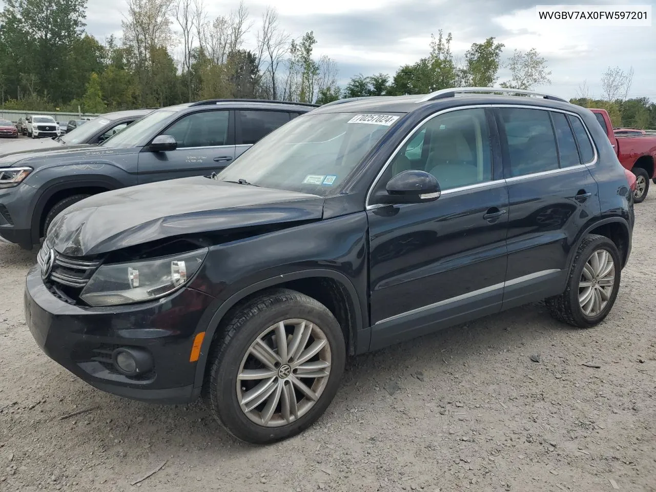 2015 Volkswagen Tiguan S VIN: WVGBV7AX0FW597201 Lot: 70257024