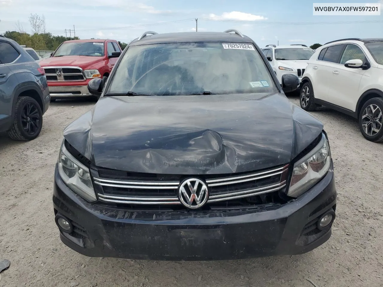 2015 Volkswagen Tiguan S VIN: WVGBV7AX0FW597201 Lot: 70257024