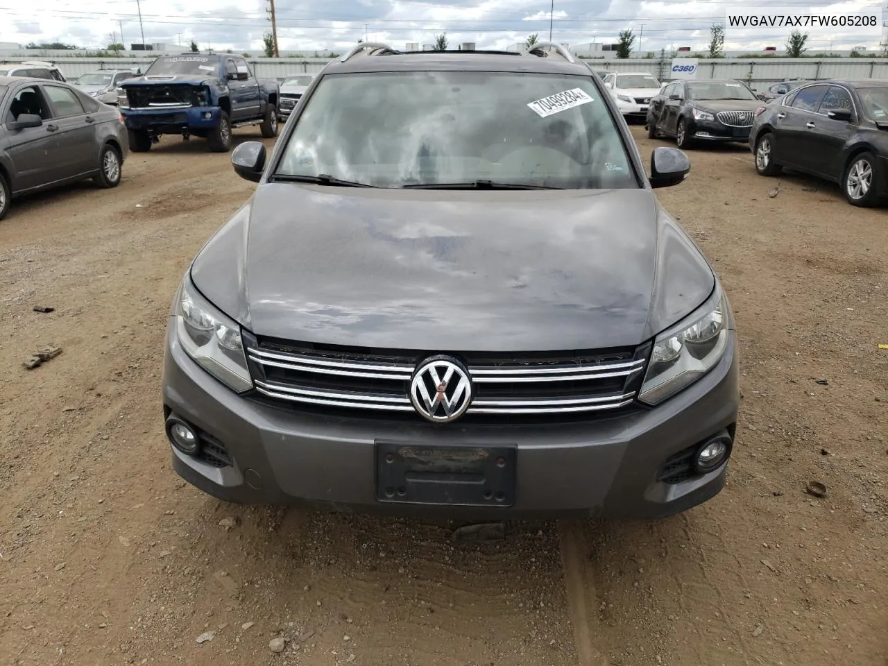 2015 Volkswagen Tiguan S VIN: WVGAV7AX7FW605208 Lot: 70499284