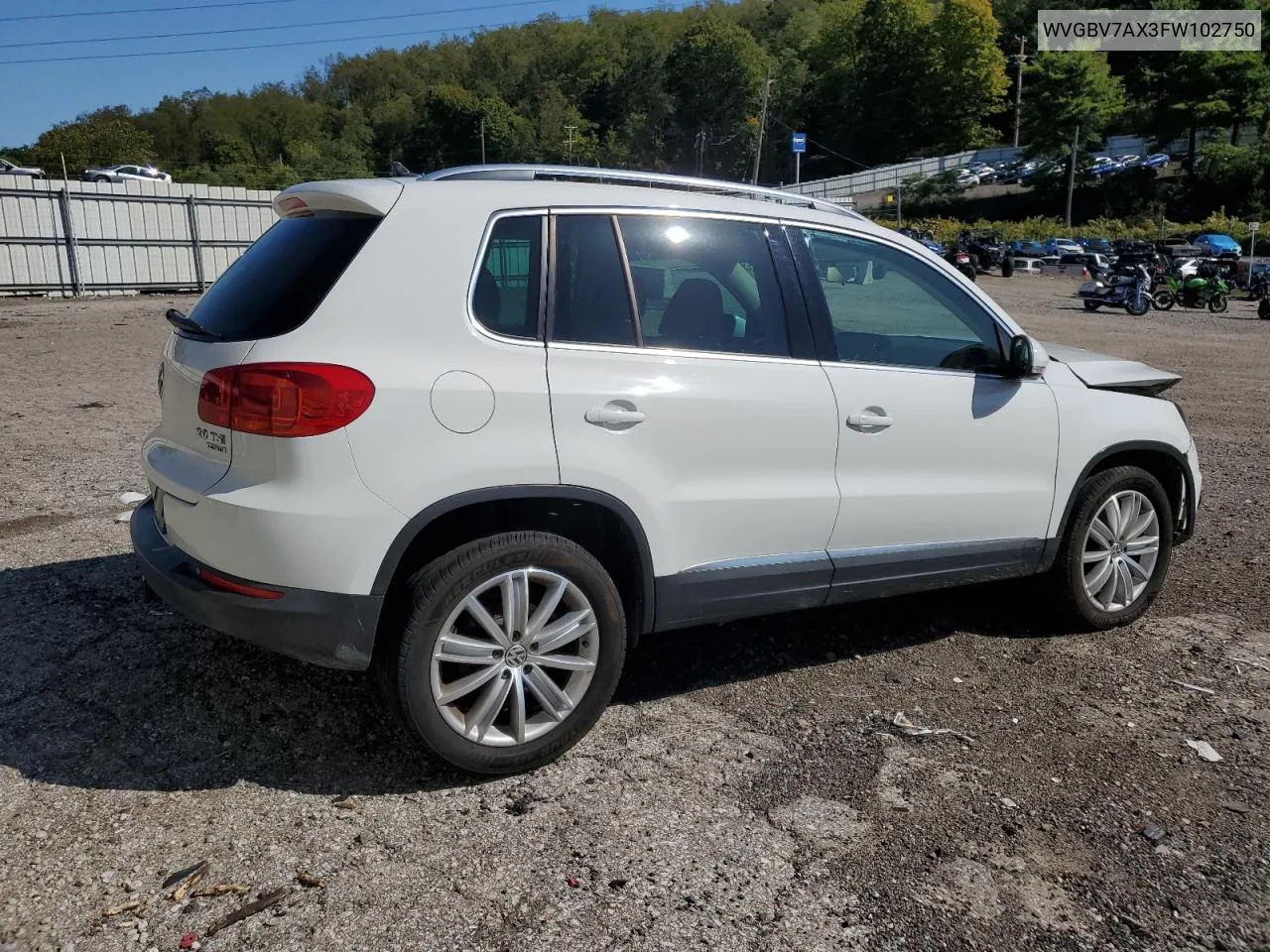 2015 Volkswagen Tiguan S VIN: WVGBV7AX3FW102750 Lot: 70594934