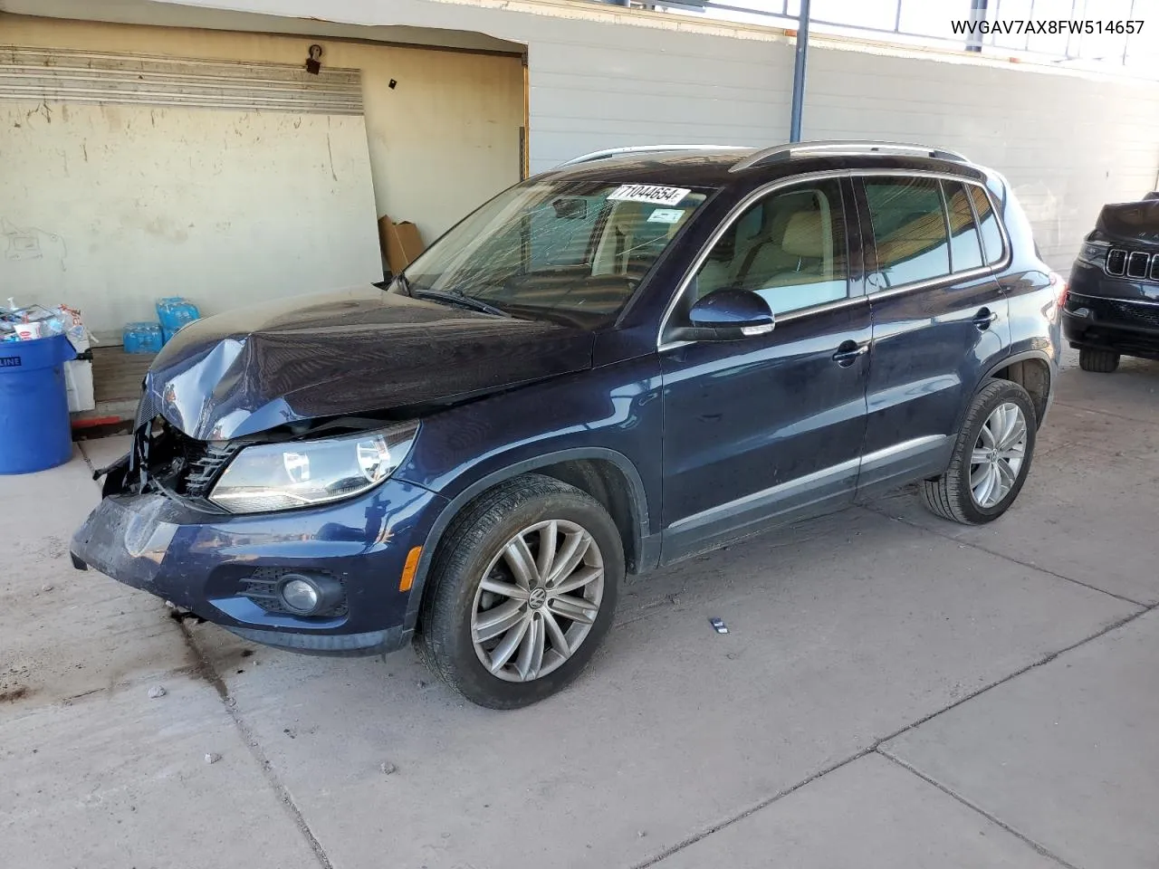 2015 Volkswagen Tiguan S VIN: WVGAV7AX8FW514657 Lot: 71044654