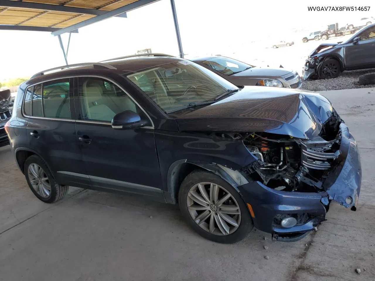 2015 Volkswagen Tiguan S VIN: WVGAV7AX8FW514657 Lot: 71044654