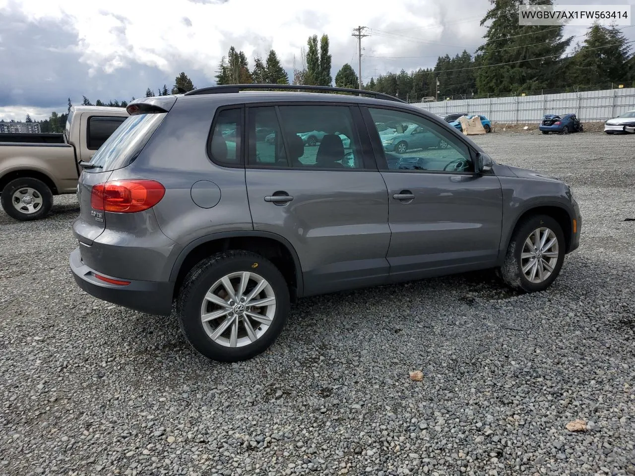 WVGBV7AX1FW563414 2015 Volkswagen Tiguan S