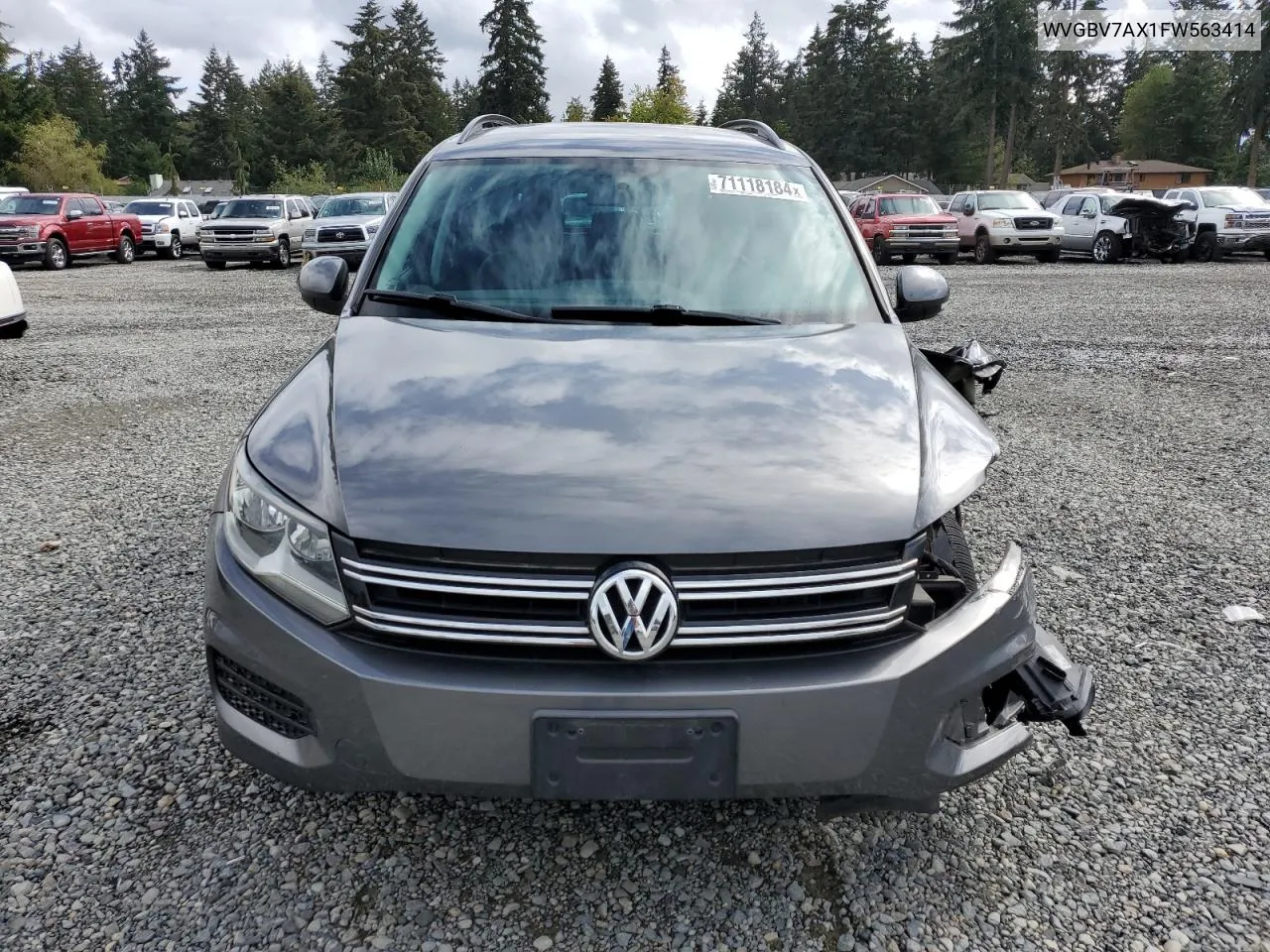 WVGBV7AX1FW563414 2015 Volkswagen Tiguan S