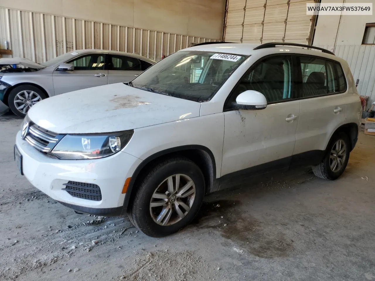 WVGAV7AX3FW537649 2015 Volkswagen Tiguan S