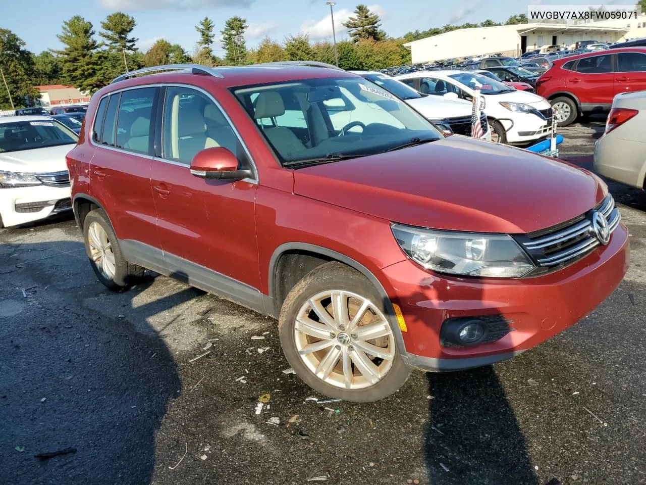 2015 Volkswagen Tiguan S VIN: WVGBV7AX8FW059071 Lot: 73849264