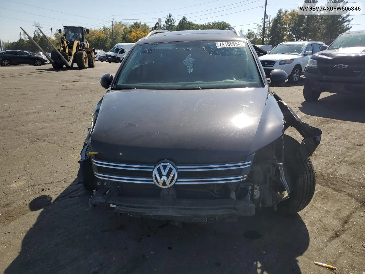 2015 Volkswagen Tiguan S VIN: WVGBV7AX0FW506346 Lot: 74106654