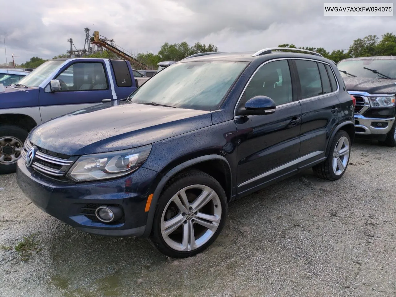 2015 Volkswagen Tiguan S VIN: WVGAV7AXXFW094075 Lot: 74194784