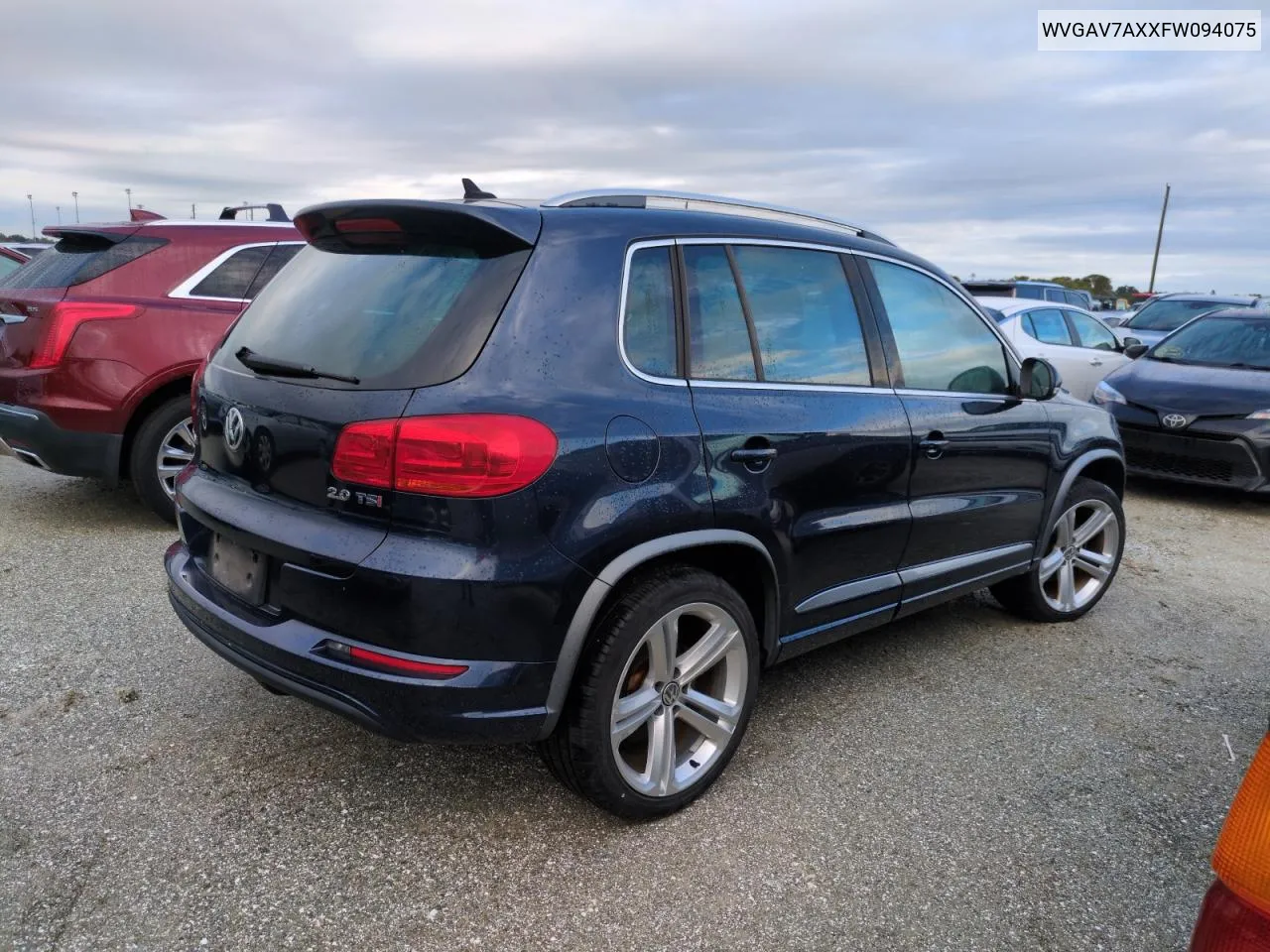 2015 Volkswagen Tiguan S VIN: WVGAV7AXXFW094075 Lot: 74194784