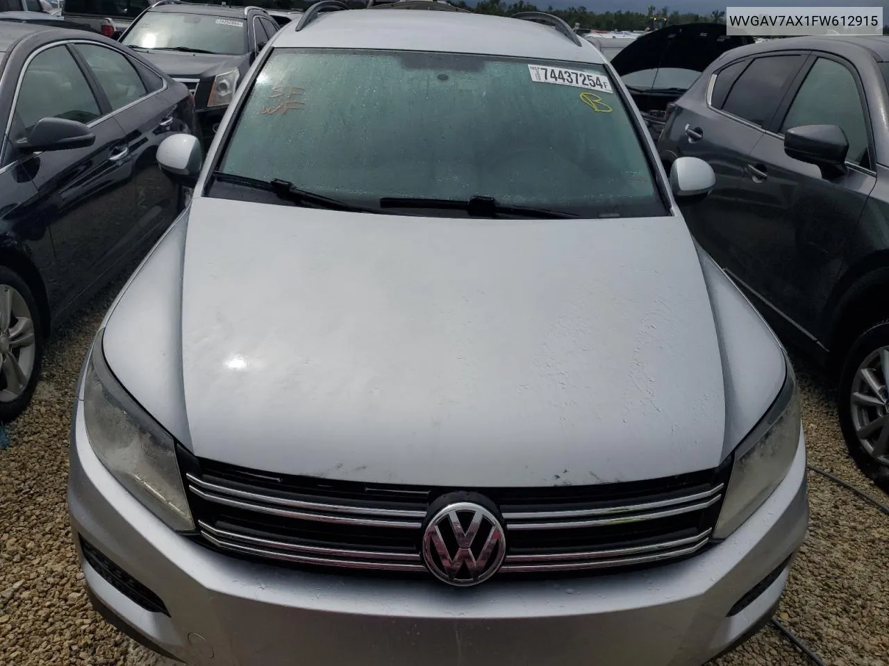 2015 Volkswagen Tiguan S VIN: WVGAV7AX1FW612915 Lot: 74437254