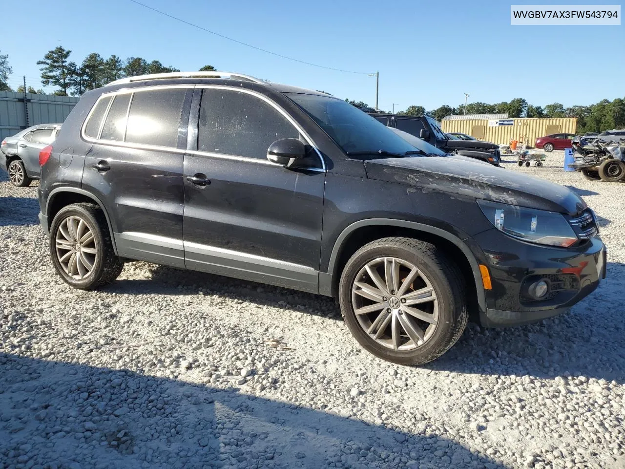 2015 Volkswagen Tiguan S VIN: WVGBV7AX3FW543794 Lot: 74704444