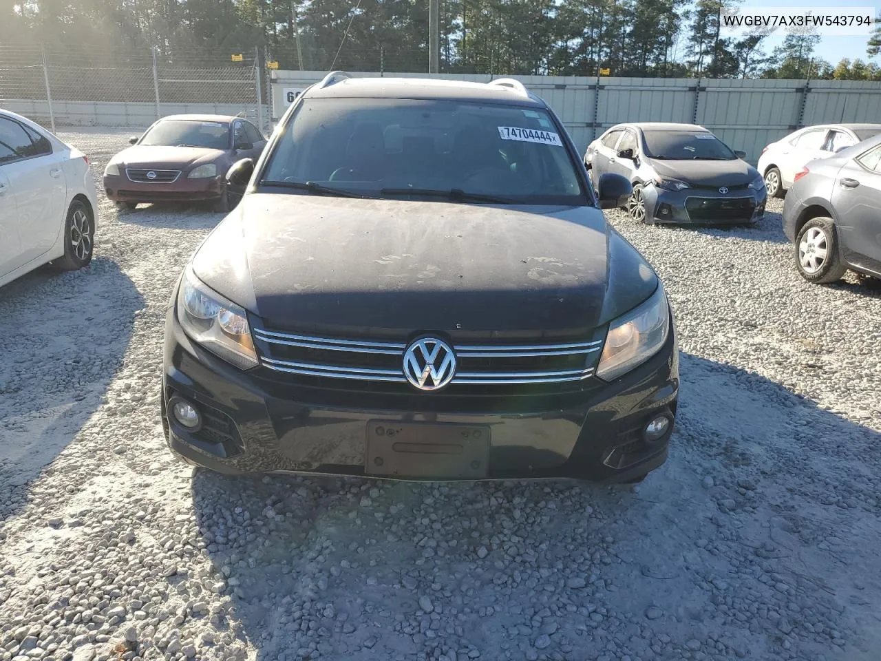 2015 Volkswagen Tiguan S VIN: WVGBV7AX3FW543794 Lot: 74704444