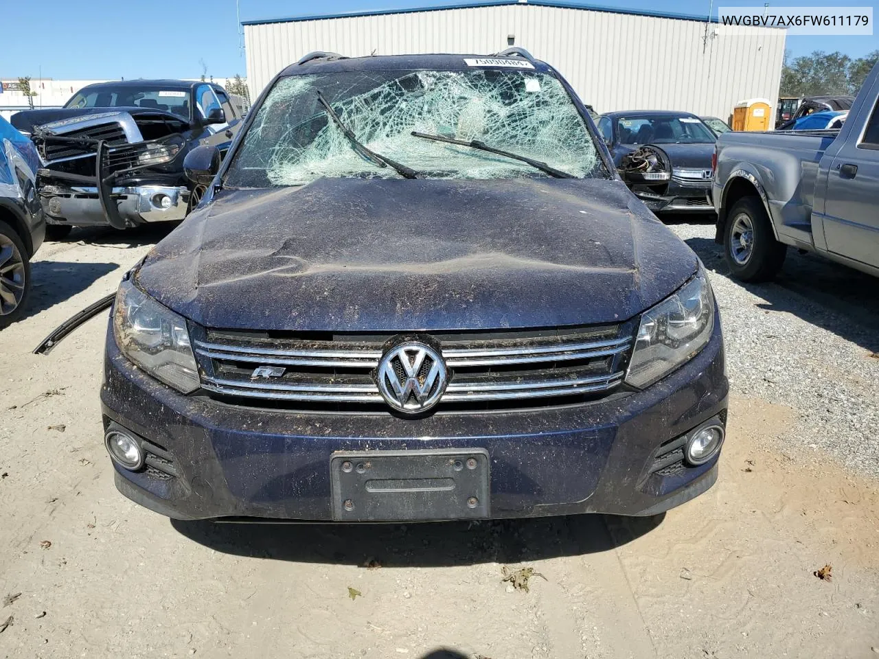 2015 Volkswagen Tiguan S VIN: WVGBV7AX6FW611179 Lot: 75090484