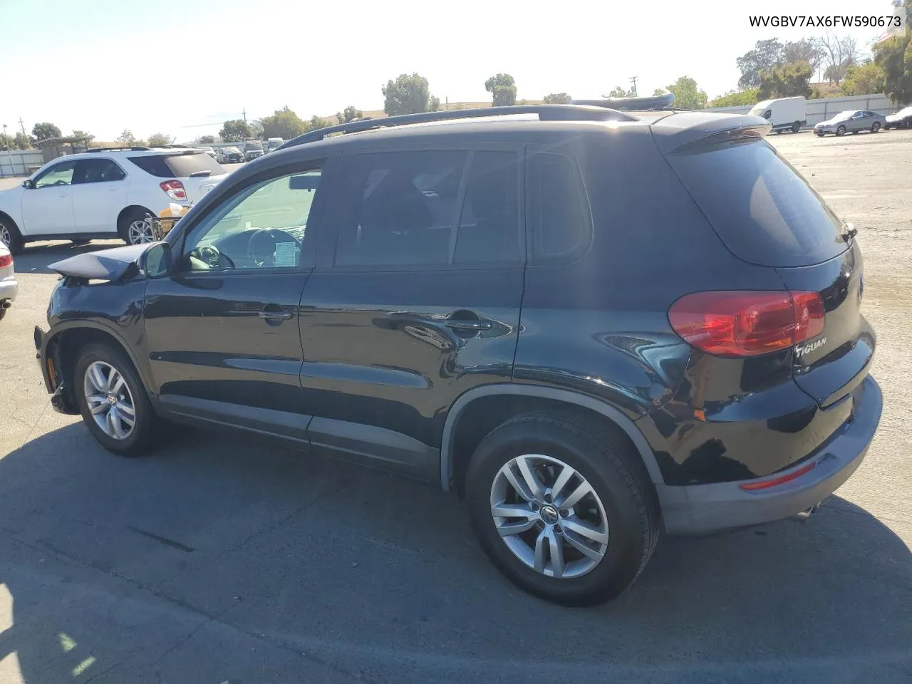 2015 Volkswagen Tiguan S VIN: WVGBV7AX6FW590673 Lot: 75935354