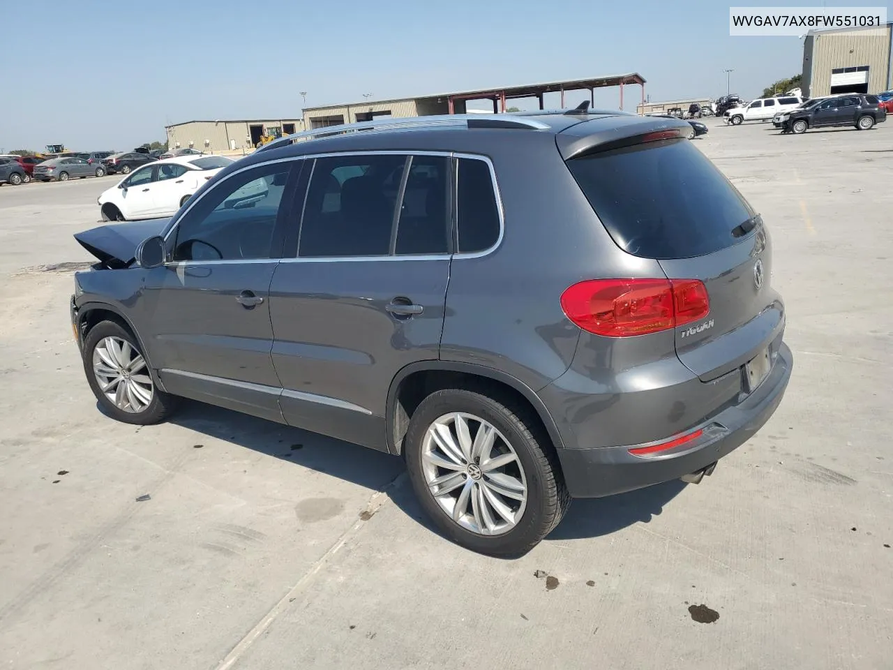 2015 Volkswagen Tiguan S VIN: WVGAV7AX8FW551031 Lot: 76008144