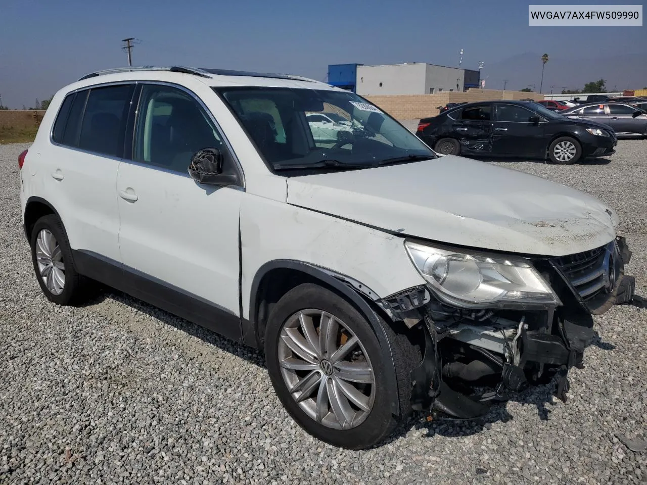 2015 Volkswagen Tiguan S VIN: WVGAV7AX4FW509990 Lot: 76289084