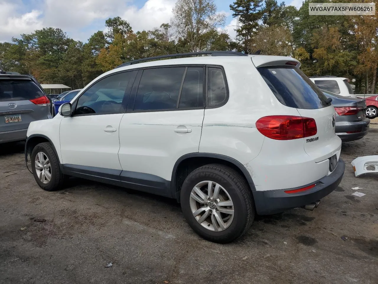 2015 Volkswagen Tiguan S VIN: WVGAV7AX5FW606261 Lot: 77703874