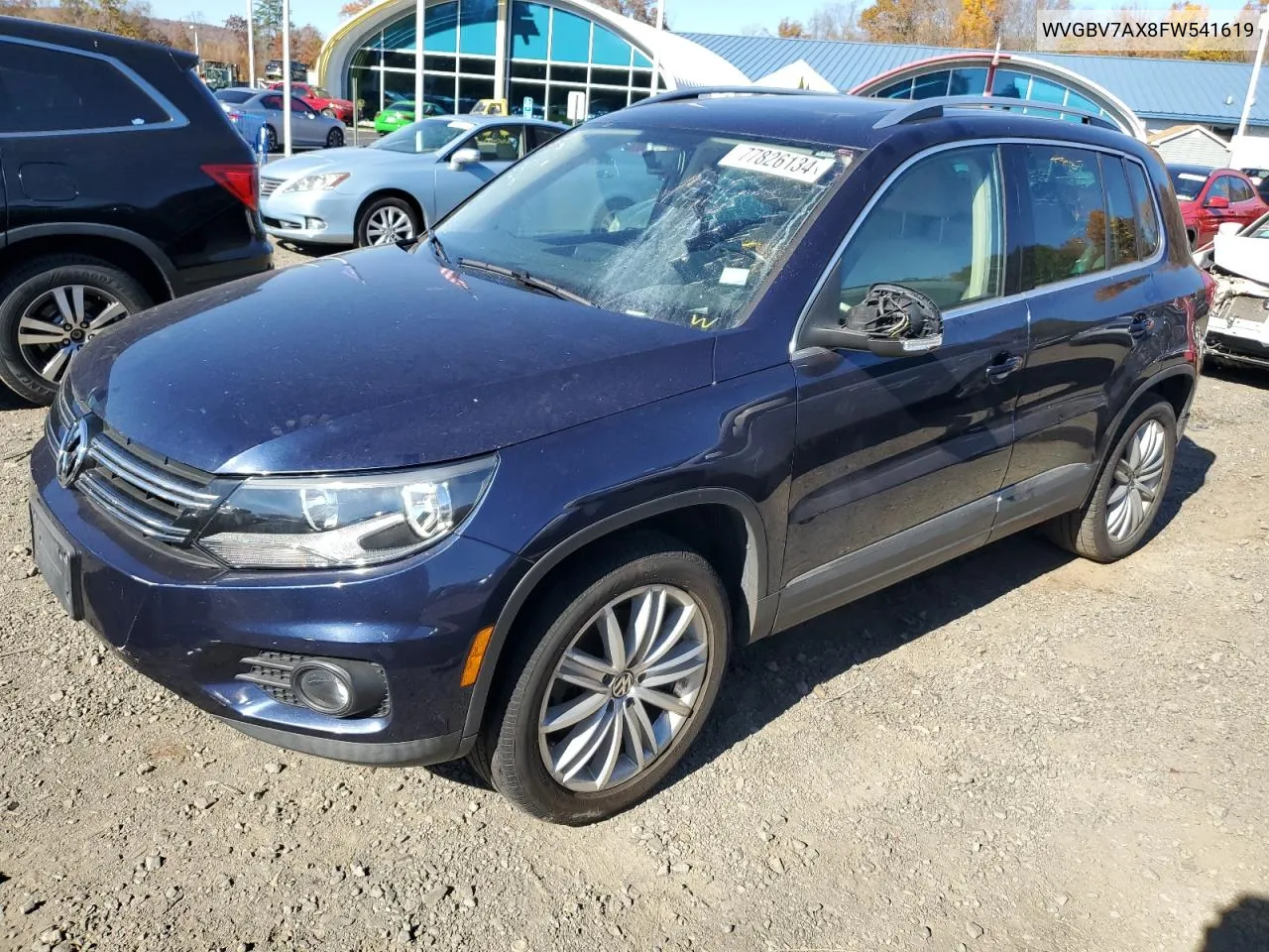 2015 Volkswagen Tiguan S VIN: WVGBV7AX8FW541619 Lot: 77826134