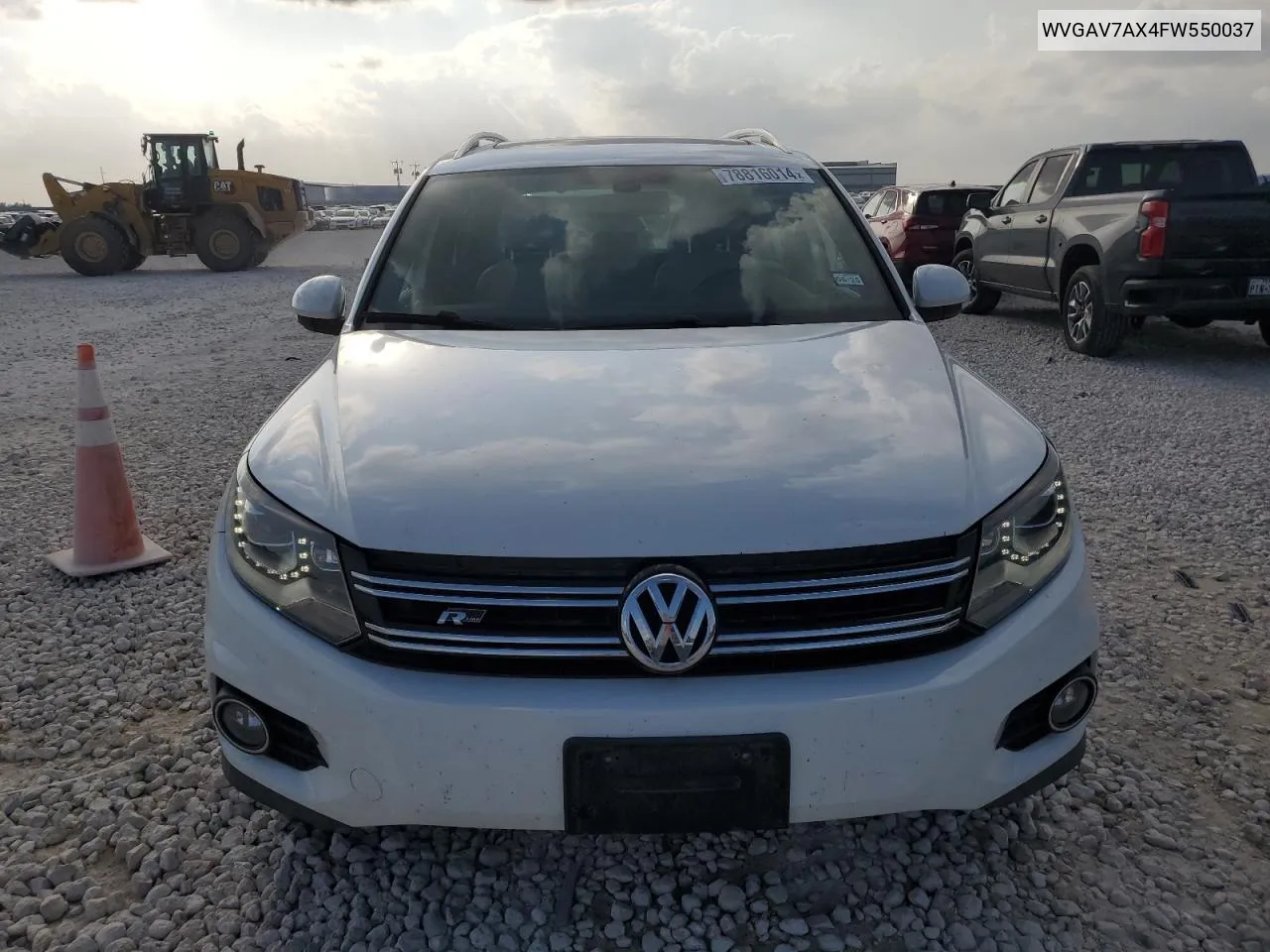 2015 Volkswagen Tiguan S VIN: WVGAV7AX4FW550037 Lot: 78816014