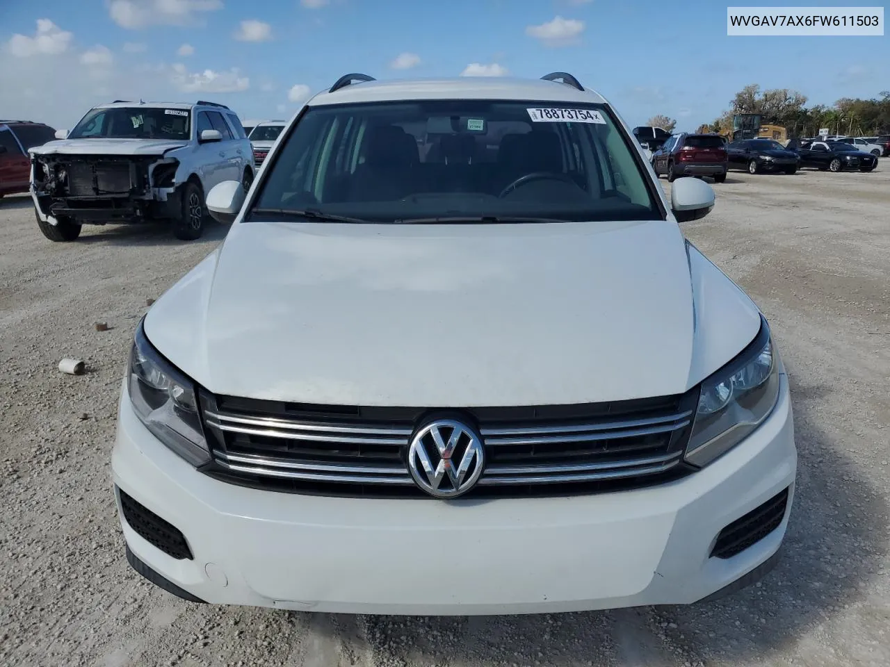 2015 Volkswagen Tiguan S VIN: WVGAV7AX6FW611503 Lot: 78873754