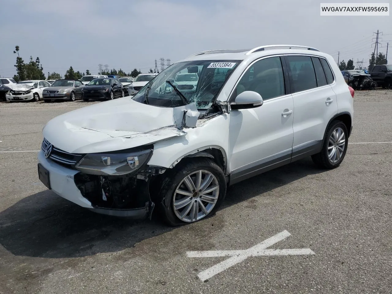 2015 Volkswagen Tiguan S VIN: WVGAV7AXXFW595693 Lot: 78899014