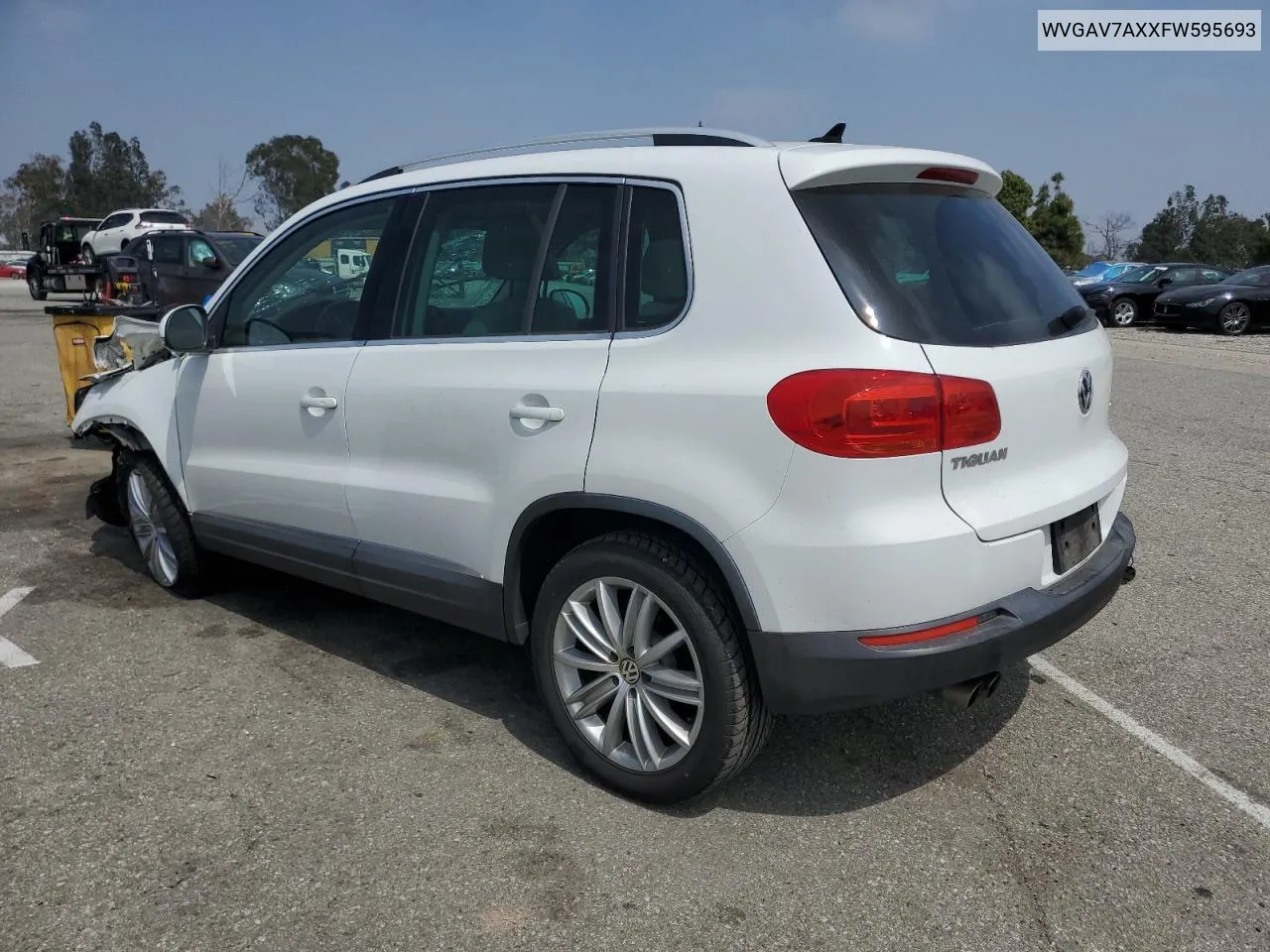 2015 Volkswagen Tiguan S VIN: WVGAV7AXXFW595693 Lot: 78899014