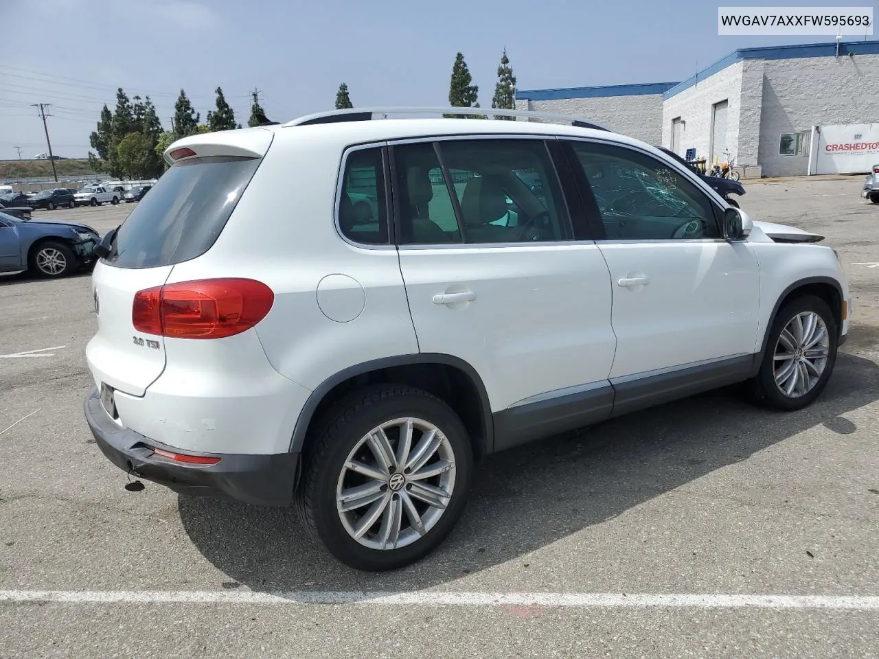 2015 Volkswagen Tiguan S VIN: WVGAV7AXXFW595693 Lot: 78899014