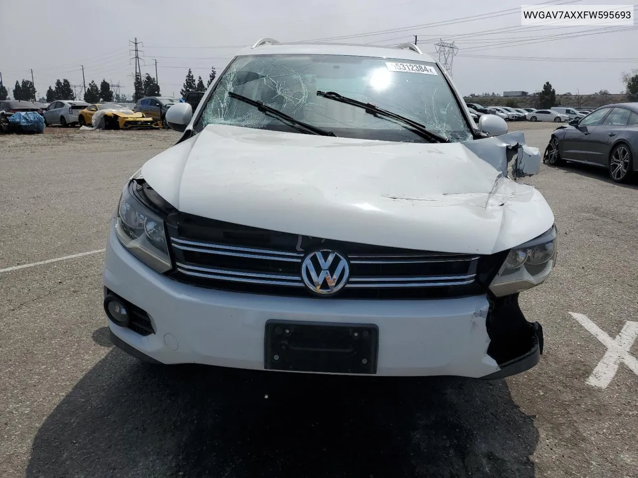 2015 Volkswagen Tiguan S VIN: WVGAV7AXXFW595693 Lot: 78899014