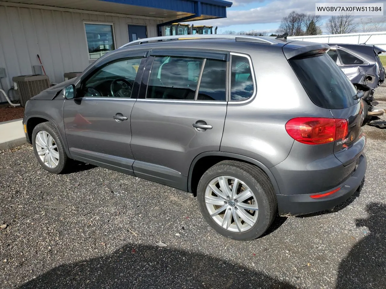 2015 Volkswagen Tiguan S VIN: WVGBV7AX0FW511384 Lot: 80474244