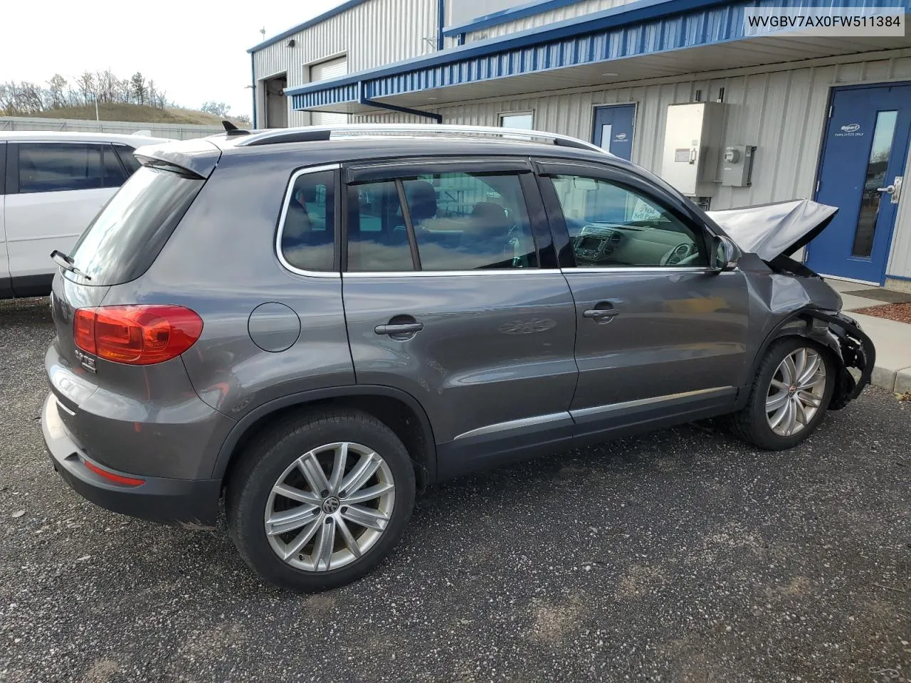 2015 Volkswagen Tiguan S VIN: WVGBV7AX0FW511384 Lot: 80474244