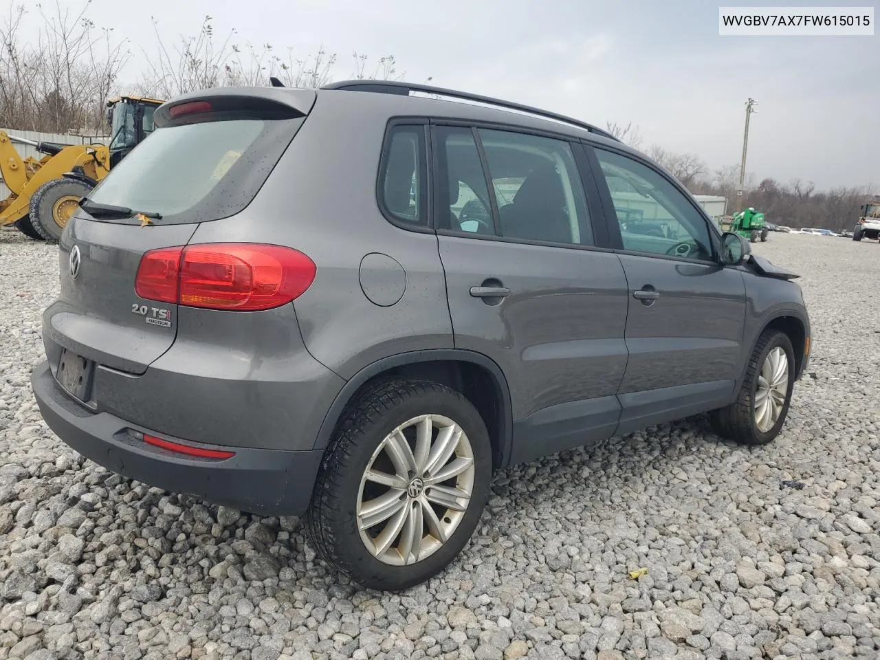 2015 Volkswagen Tiguan S VIN: WVGBV7AX7FW615015 Lot: 81526244