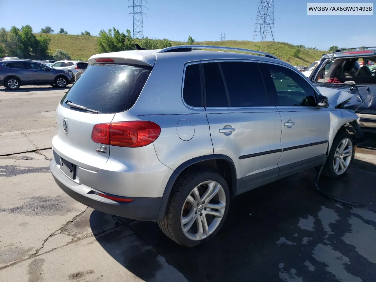 2016 Volkswagen Tiguan S VIN: WVGBV7AX6GW014938 Lot: 57899583