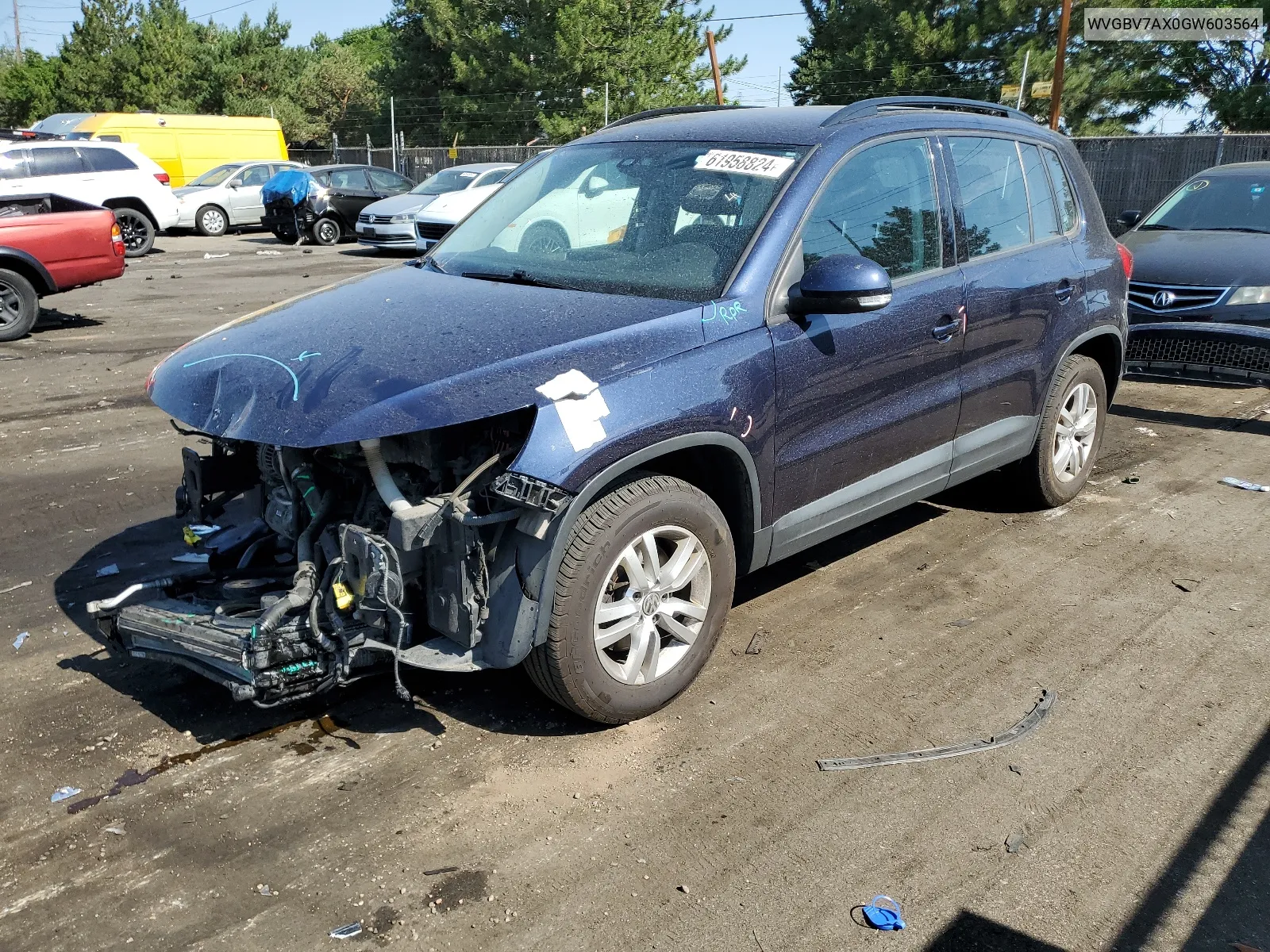 WVGBV7AX0GW603564 2016 Volkswagen Tiguan S