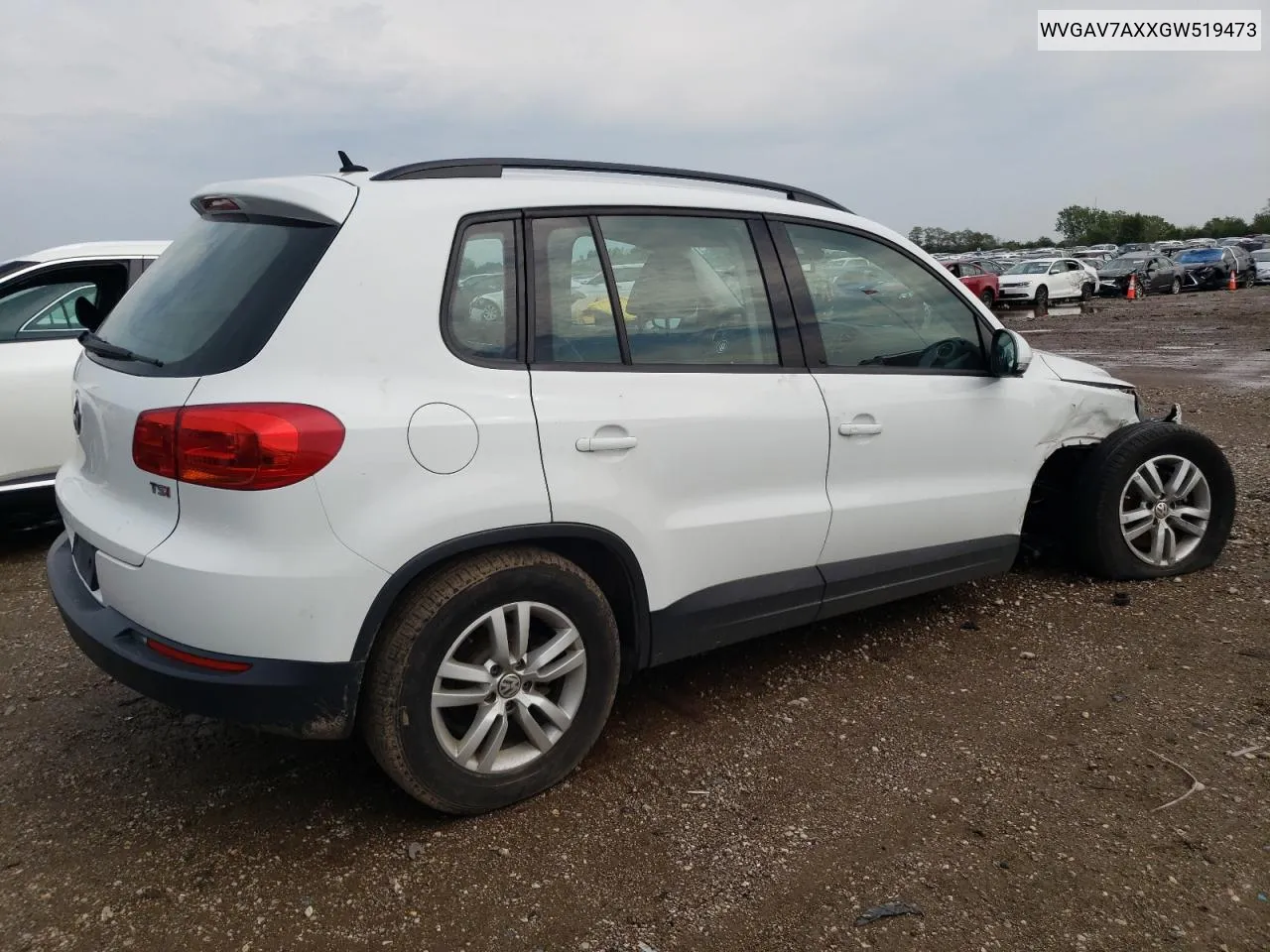 WVGAV7AXXGW519473 2016 Volkswagen Tiguan S