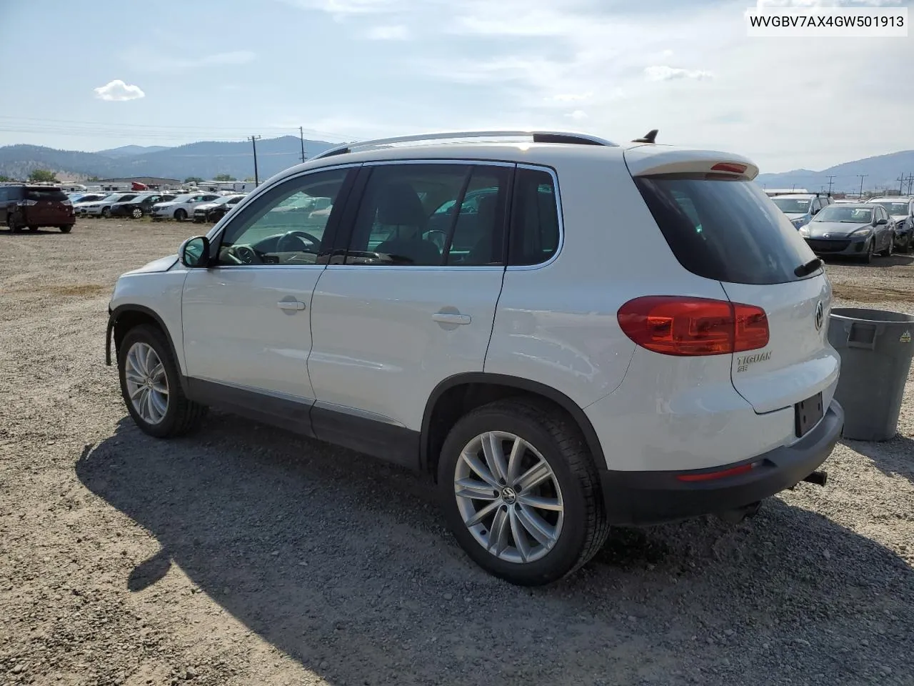 2016 Volkswagen Tiguan S VIN: WVGBV7AX4GW501913 Lot: 68682364