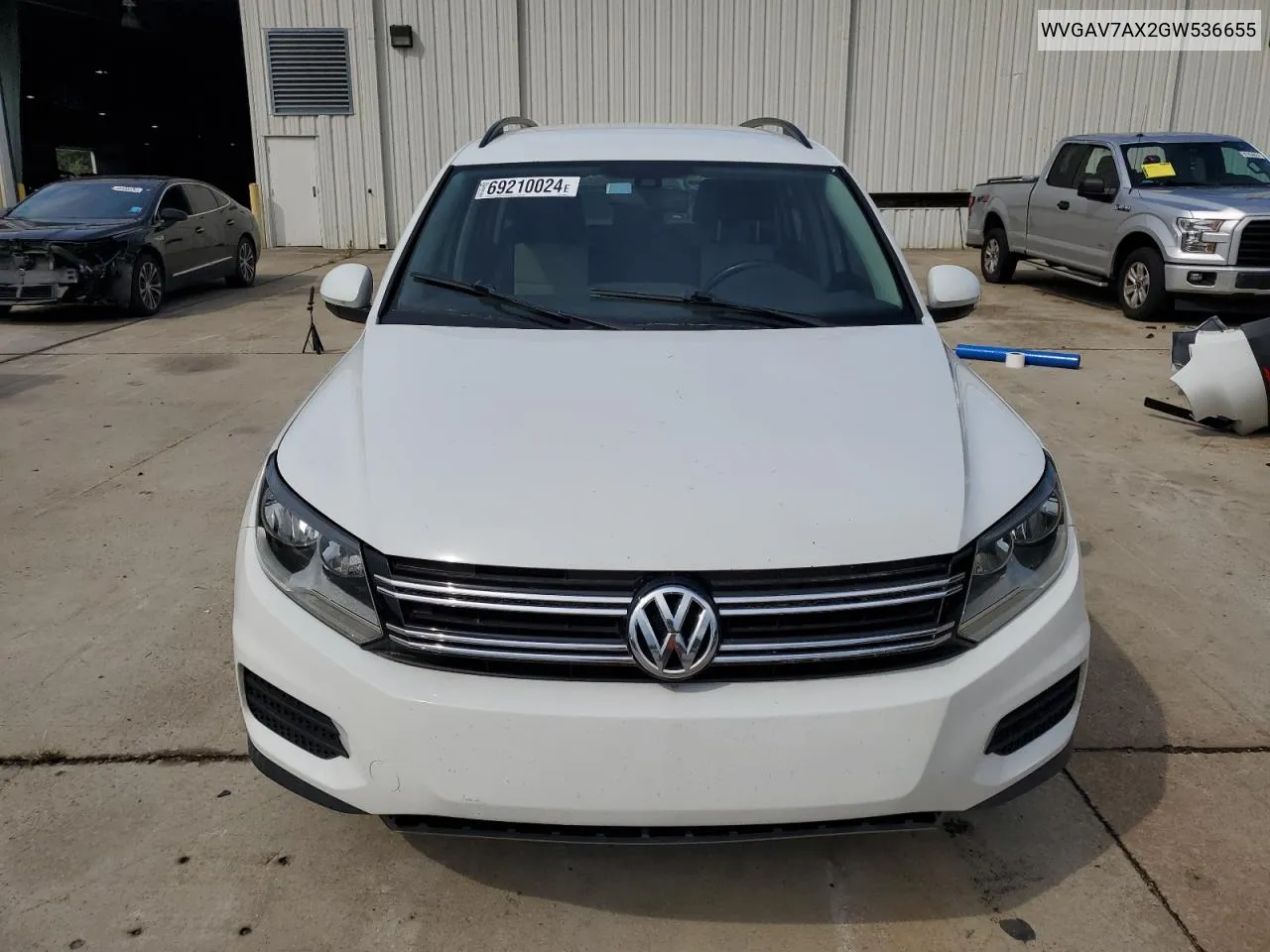 WVGAV7AX2GW536655 2016 Volkswagen Tiguan S